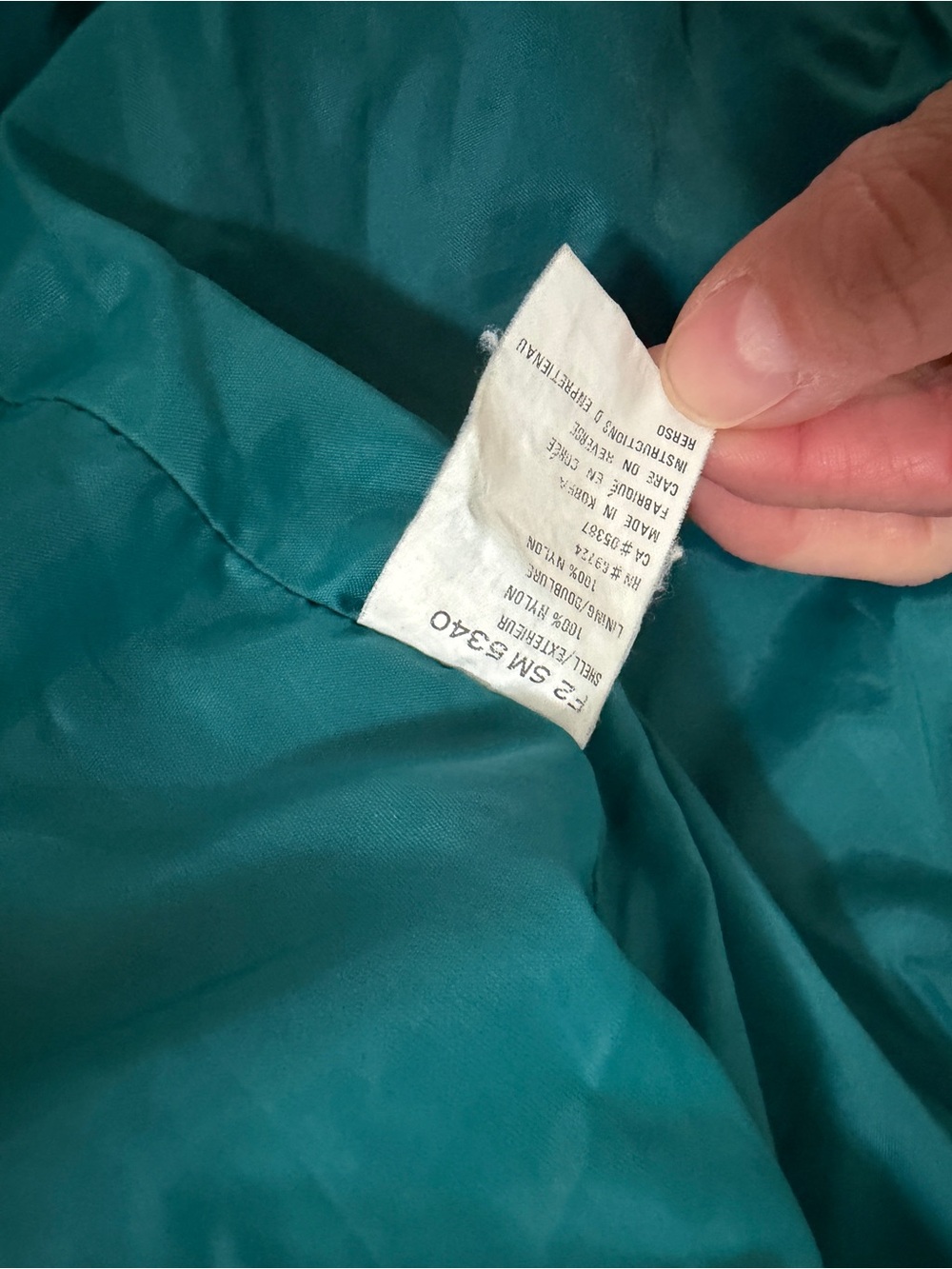Columbia Men's Navy and Teal Lightweight Jacket 90s Vintage! Great shape - Picture 4 of 7